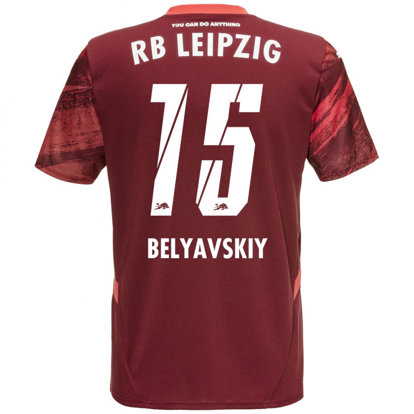 Criança Camisola David Belyavskiy #15 Borgonha Alternativa 2024/25 Camisa Brasil