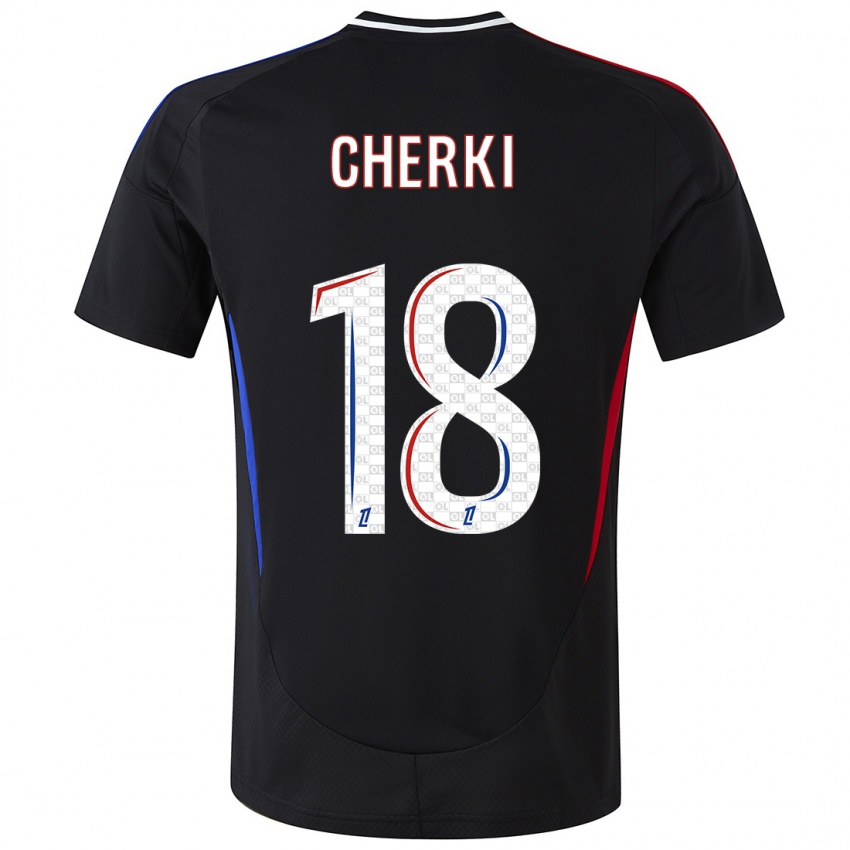 Criança Camisola Rayan Cherki #18 Preto Alternativa 2024/25 Camisa Brasil