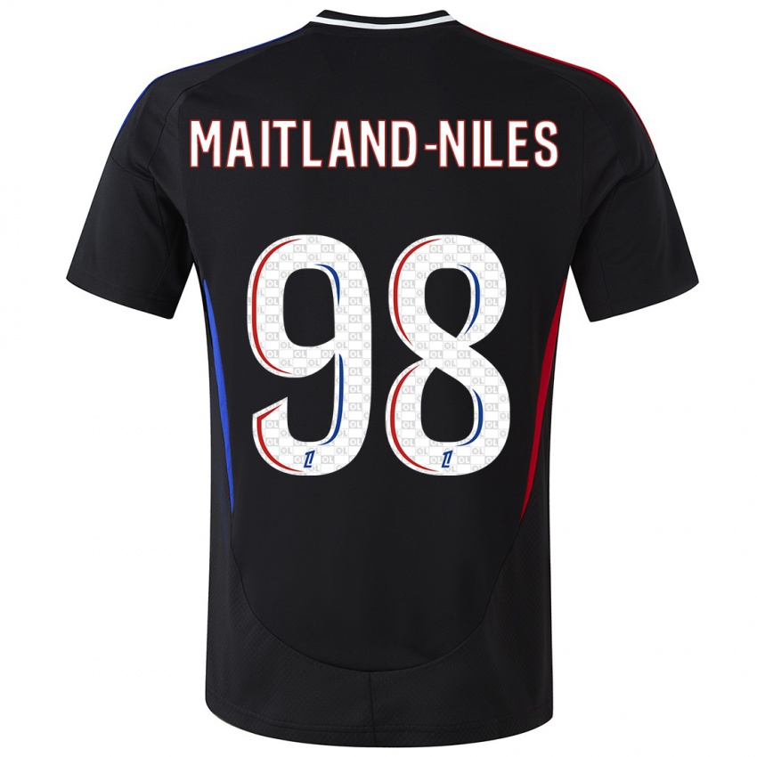 Criança Camisola Ainsley Maitland-Niles #98 Preto Alternativa 2024/25 Camisa Brasil