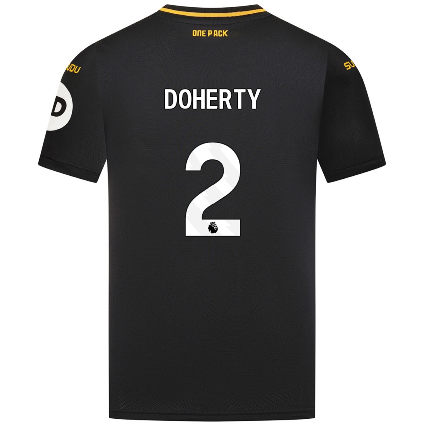 Criança Camisola Matt Doherty #2 Preto Alternativa 2024/25 Camisa Brasil