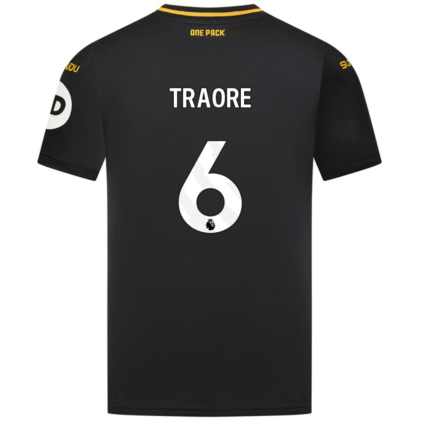 Criança Camisola Boubacar Traoré #6 Preto Alternativa 2024/25 Camisa Brasil