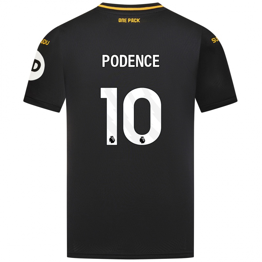 Criança Camisola Daniel Podence #10 Preto Alternativa 2024/25 Camisa Brasil