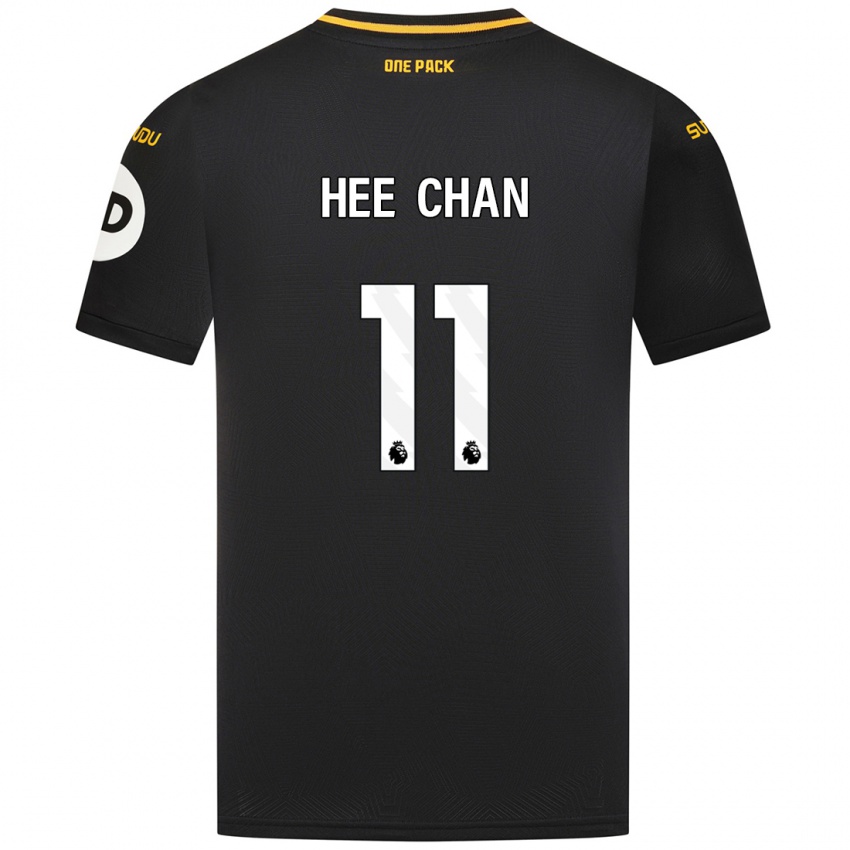 Criança Camisola Hee-Chan Hwang #11 Preto Alternativa 2024/25 Camisa Brasil