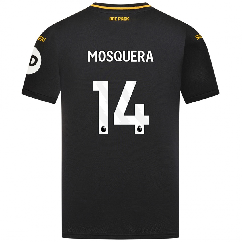 Criança Camisola Yerson Mosquera #14 Preto Alternativa 2024/25 Camisa Brasil