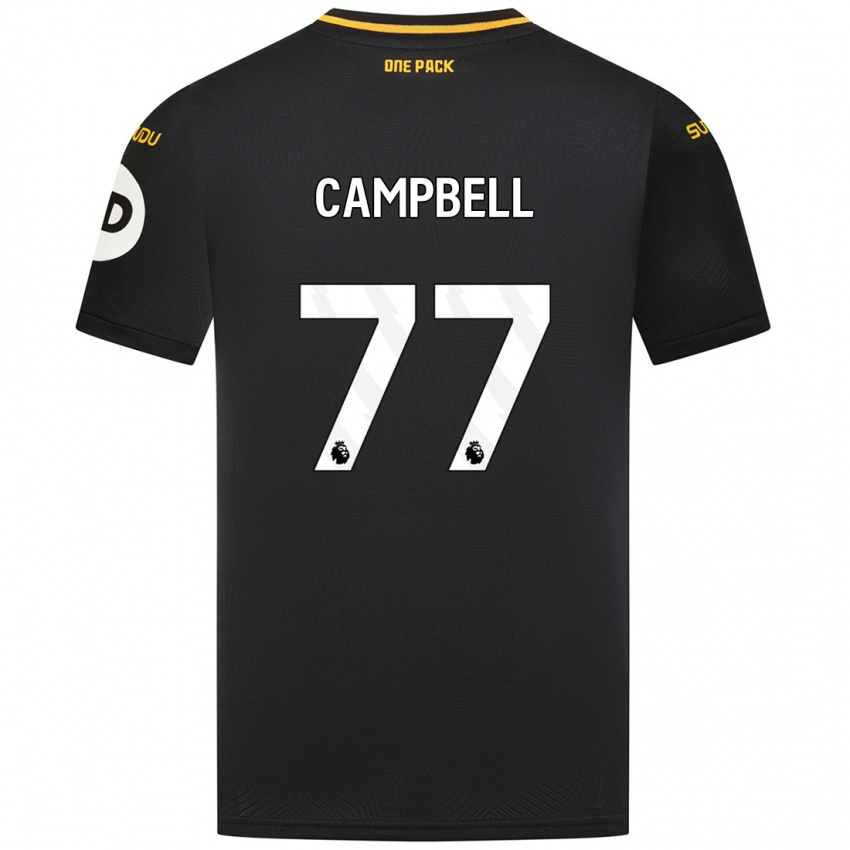 Criança Camisola Chem Campbell #77 Preto Alternativa 2024/25 Camisa Brasil