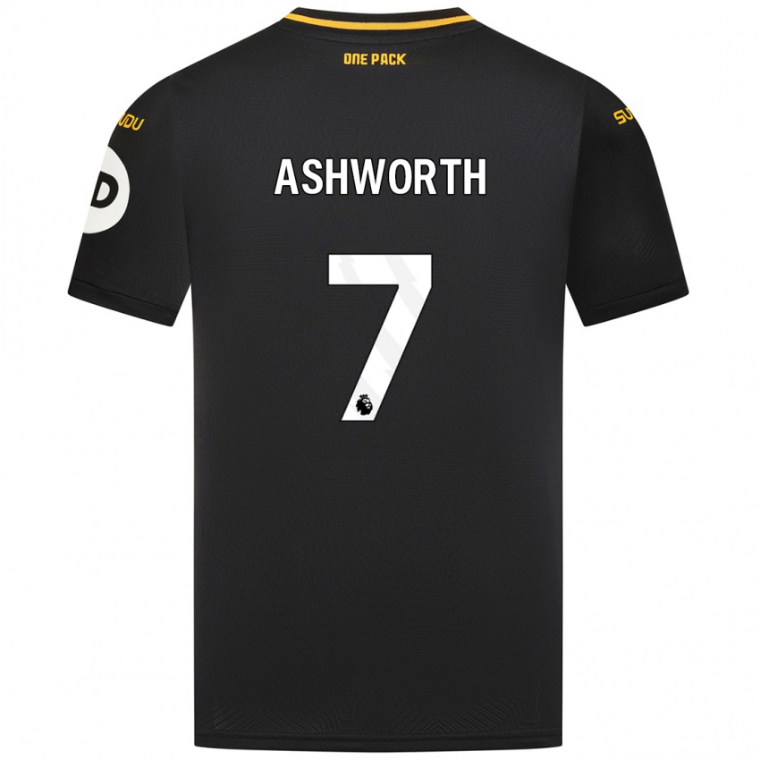 Criança Camisola Fin Ashworth #7 Preto Alternativa 2024/25 Camisa Brasil