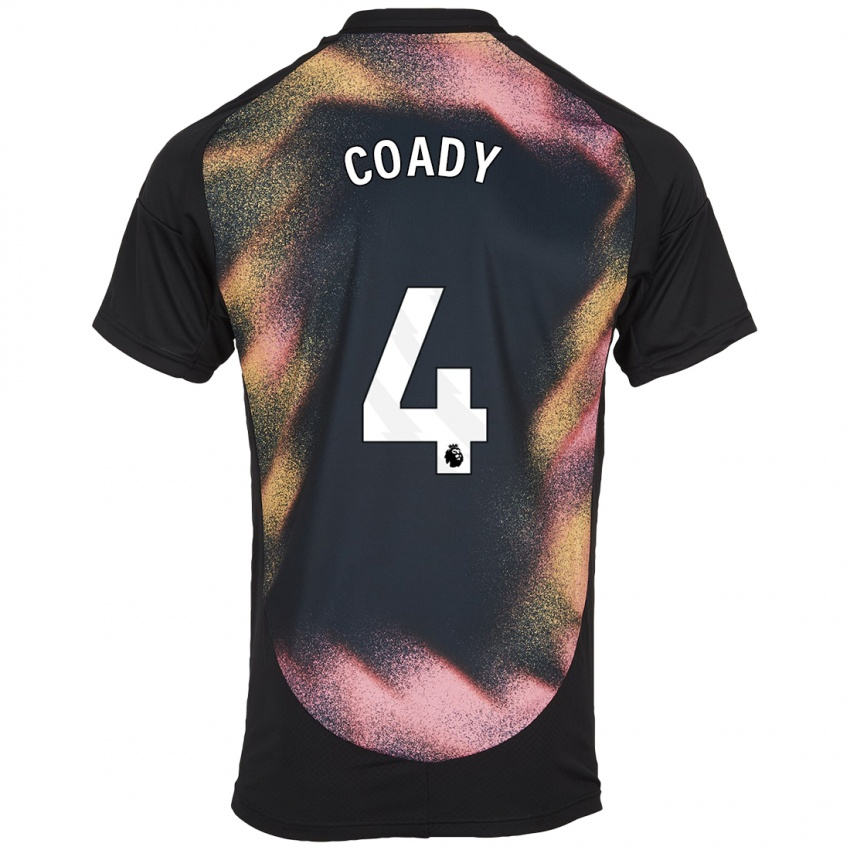 Criança Camisola Conor Coady #4 Preto Branco Alternativa 2024/25 Camisa Brasil