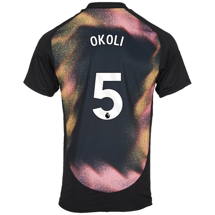 Criança Camisola Caleb Okoli #5 Preto Branco Alternativa 2024/25 Camisa Brasil