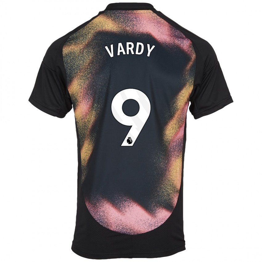 Criança Camisola Jamie Vardy #9 Preto Branco Alternativa 2024/25 Camisa Brasil