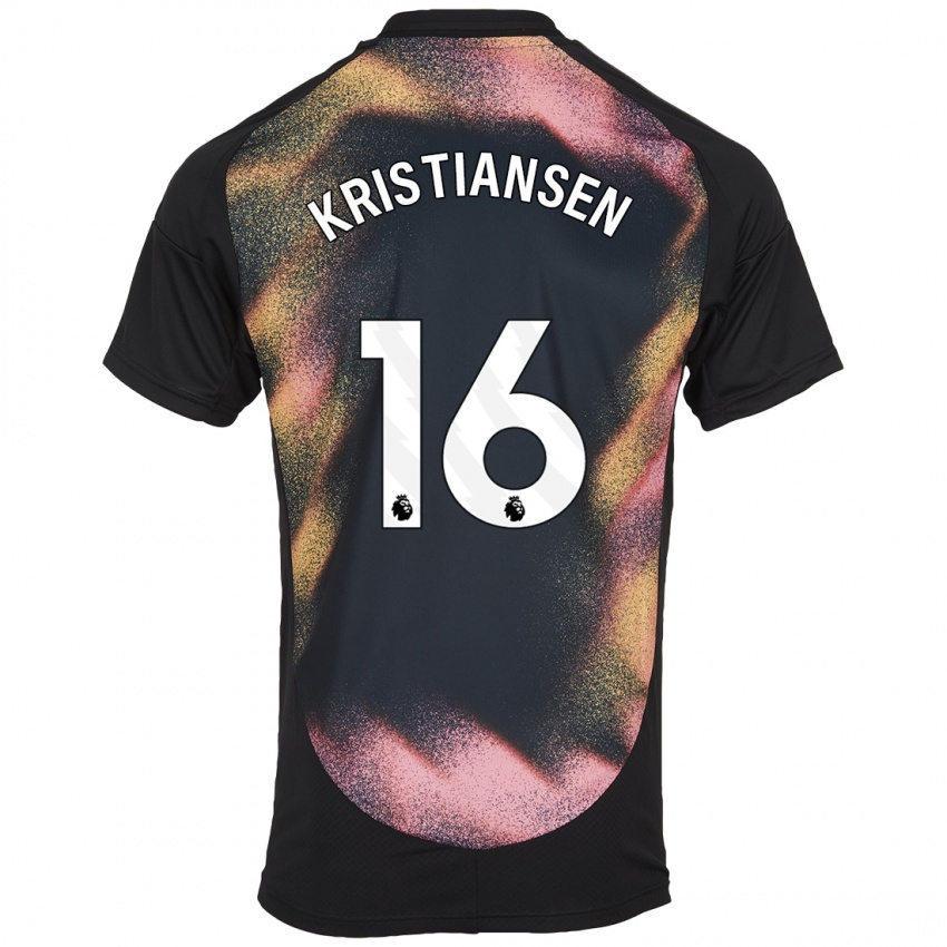 Criança Camisola Victor Kristiansen #16 Preto Branco Alternativa 2024/25 Camisa Brasil