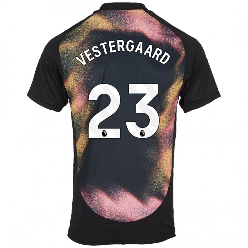 Criança Camisola Jannik Vestergaard #23 Preto Branco Alternativa 2024/25 Camisa Brasil