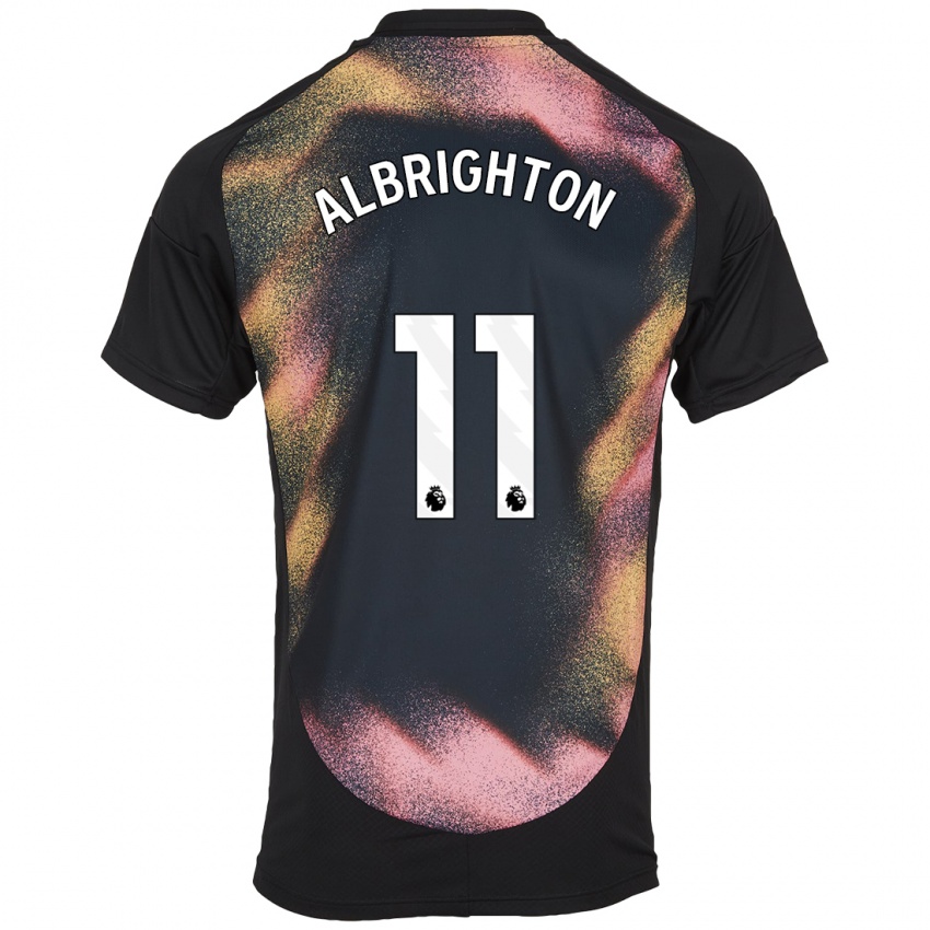 Criança Camisola Marc Albrighton #11 Preto Branco Alternativa 2024/25 Camisa Brasil