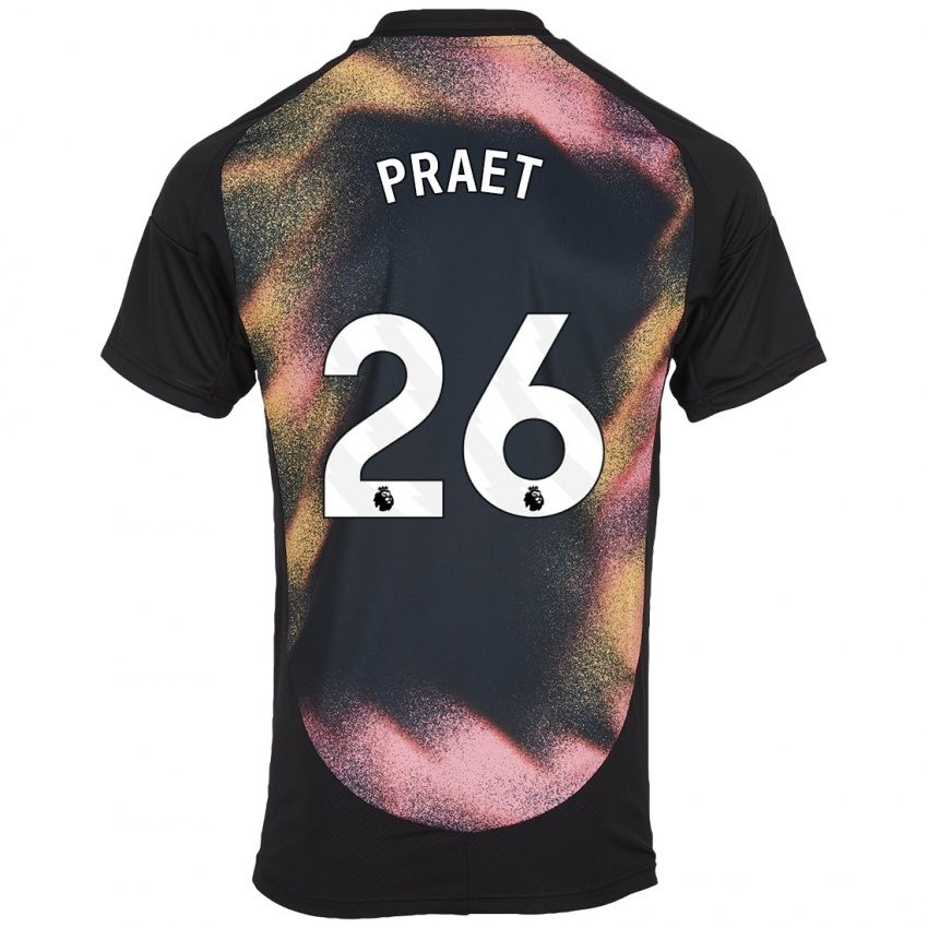 Criança Camisola Dennis Praet #26 Preto Branco Alternativa 2024/25 Camisa Brasil