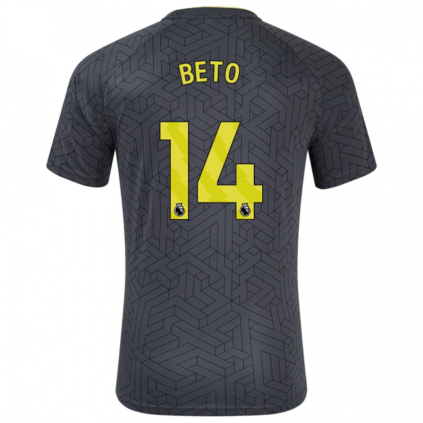 Criança Camisola Beto #14 Amarelo Preto Alternativa 2024/25 Camisa Brasil