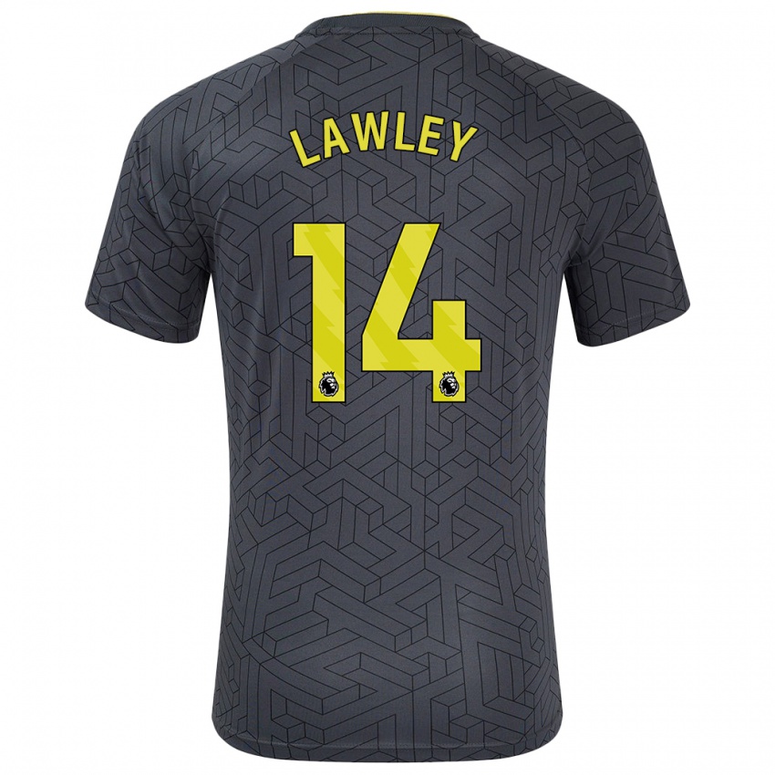 Criança Camisola Melissa Lawley #14 Amarelo Preto Alternativa 2024/25 Camisa Brasil