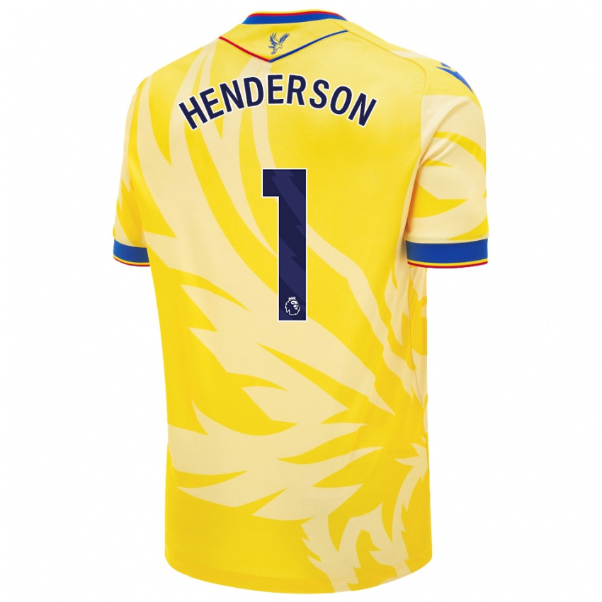 Criança Camisola Dean Henderson #1 Amarelo Alternativa 2024/25 Camisa Brasil