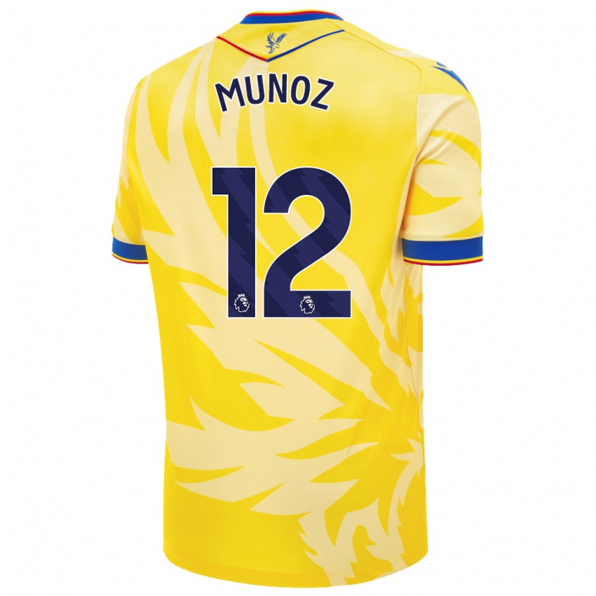 Criança Camisola Daniel Muñoz #12 Amarelo Alternativa 2024/25 Camisa Brasil