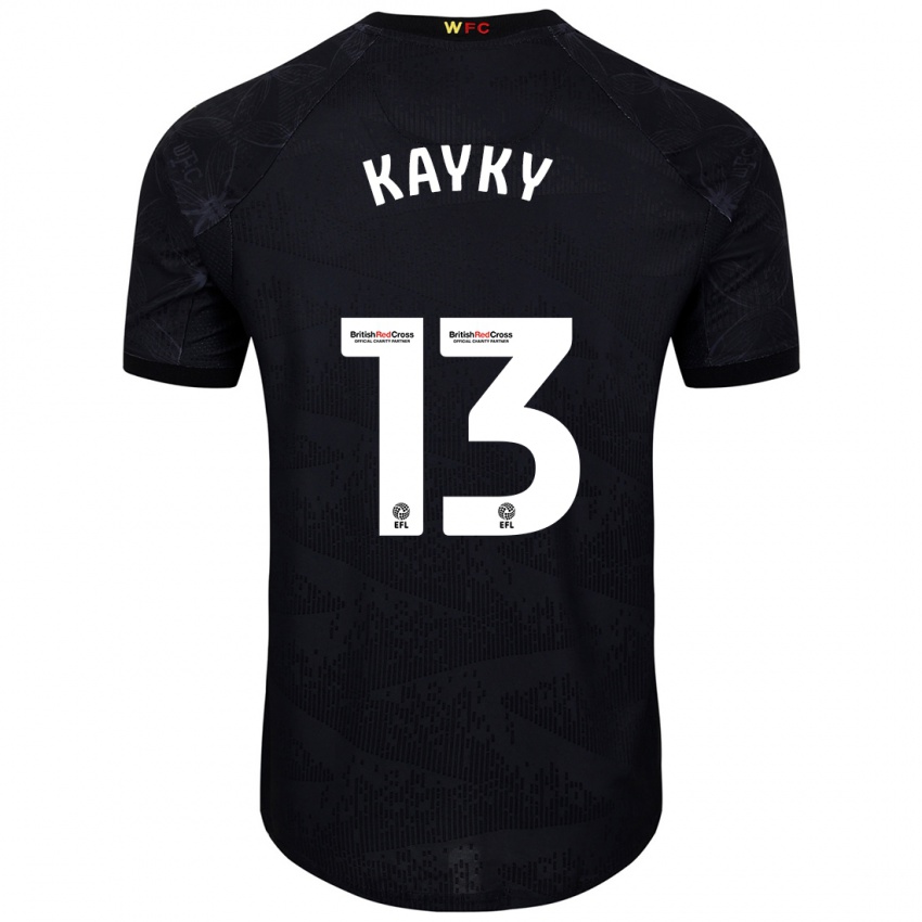 Criança Camisola Kayky Almeida #13 Preto Branco Alternativa 2024/25 Camisa Brasil