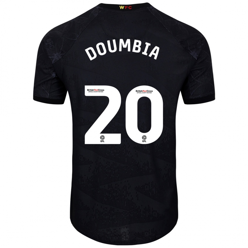 Criança Camisola Mamadou Doumbia #20 Preto Branco Alternativa 2024/25 Camisa Brasil