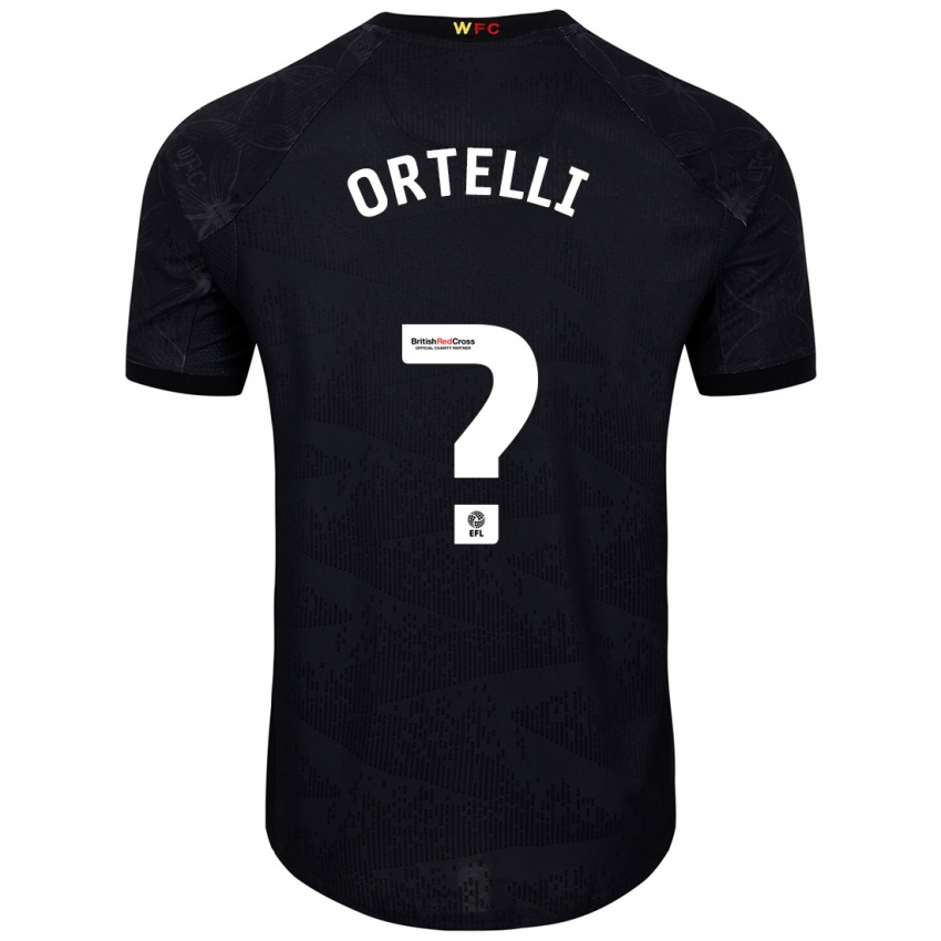 Criança Camisola Gabriel Ortelli #0 Preto Branco Alternativa 2024/25 Camisa Brasil