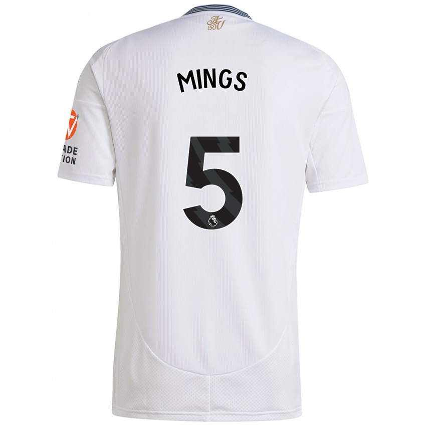 Criança Camisola Tyrone Mings #5 Branco Alternativa 2024/25 Camisa Brasil