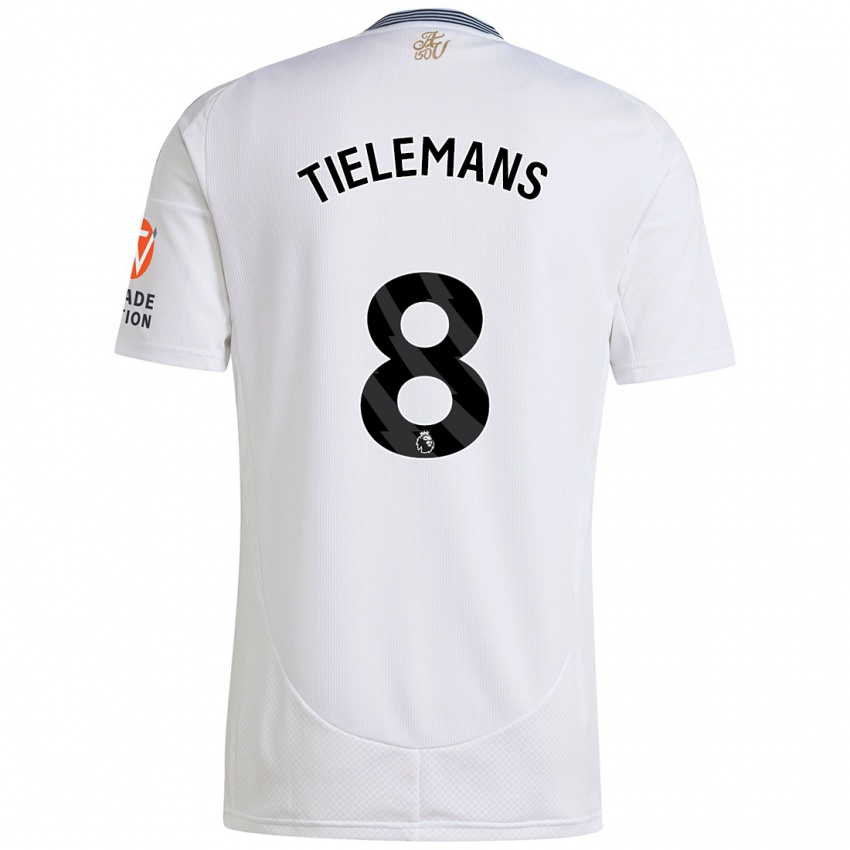 Criança Camisola Youri Tielemans #8 Branco Alternativa 2024/25 Camisa Brasil