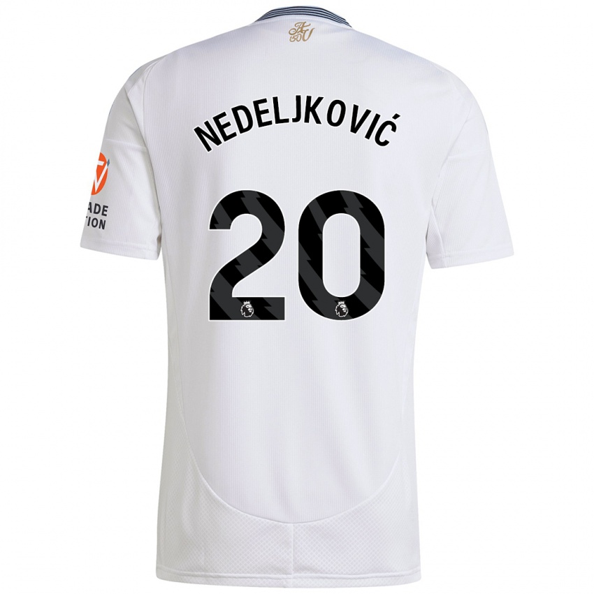 Criança Camisola Kosta Nedeljkovic #20 Branco Alternativa 2024/25 Camisa Brasil