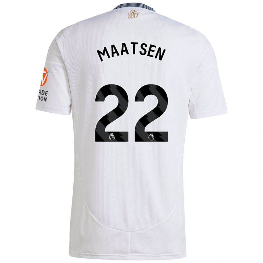 Criança Camisola Ian Maatsen #22 Branco Alternativa 2024/25 Camisa Brasil