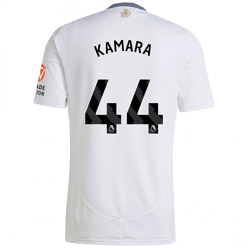 Criança Camisola Boubacar Kamara #44 Branco Alternativa 2024/25 Camisa Brasil