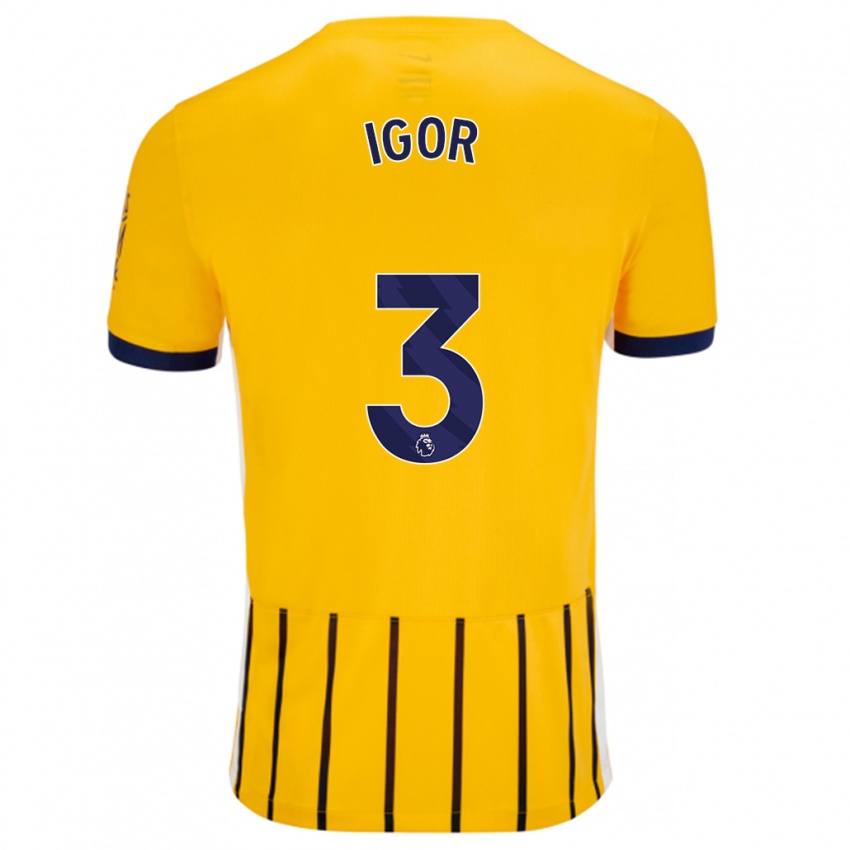 Criança Camisola Igor #3 Azuis Dourados Alternativa 2024/25 Camisa Brasil