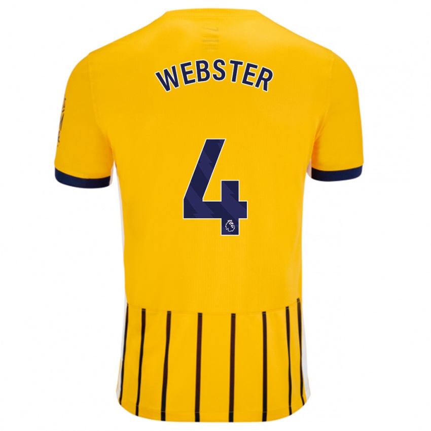 Criança Camisola Adam Webster #4 Azuis Dourados Alternativa 2024/25 Camisa Brasil