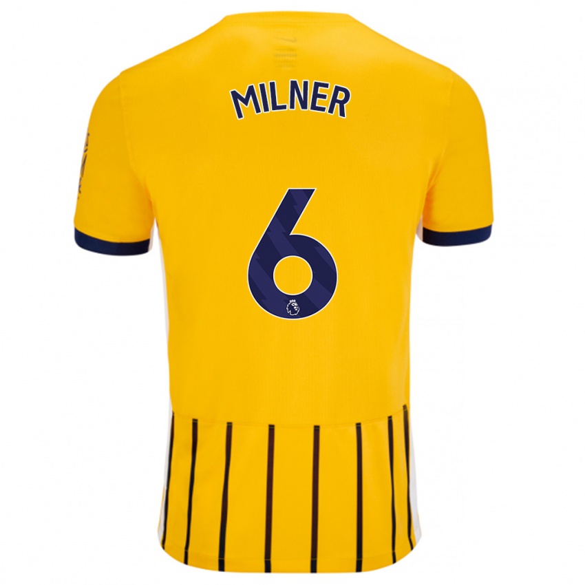 Criança Camisola James Milner #6 Azuis Dourados Alternativa 2024/25 Camisa Brasil