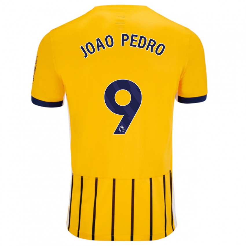 Criança Camisola João Pedro #9 Azuis Dourados Alternativa 2024/25 Camisa Brasil