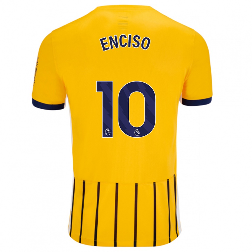 Criança Camisola Julio Enciso #10 Azuis Dourados Alternativa 2024/25 Camisa Brasil