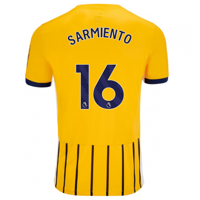 Criança Camisola Jeremy Sarmiento #16 Azuis Dourados Alternativa 2024/25 Camisa Brasil