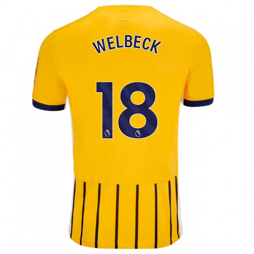 Criança Camisola Danny Welbeck #18 Azuis Dourados Alternativa 2024/25 Camisa Brasil