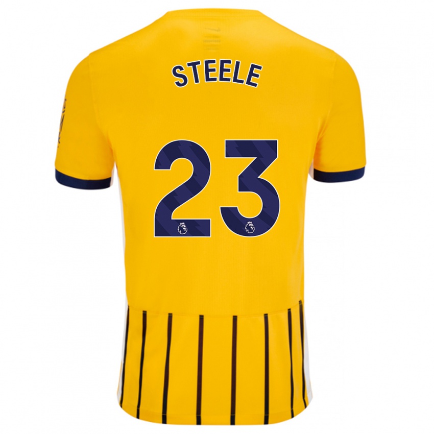 Criança Camisola Jason Steele #23 Azuis Dourados Alternativa 2024/25 Camisa Brasil