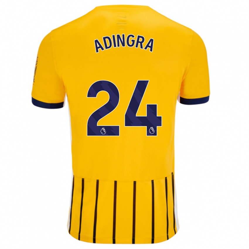 Criança Camisola Simon Adingra #24 Azuis Dourados Alternativa 2024/25 Camisa Brasil