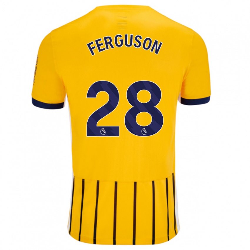 Criança Camisola Evan Ferguson #28 Azuis Dourados Alternativa 2024/25 Camisa Brasil