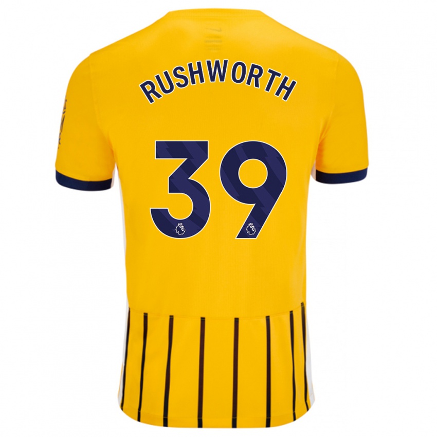 Criança Camisola Carl Rushworth #39 Azuis Dourados Alternativa 2024/25 Camisa Brasil