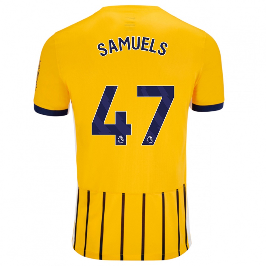 Criança Camisola Imari Samuels #47 Azuis Dourados Alternativa 2024/25 Camisa Brasil