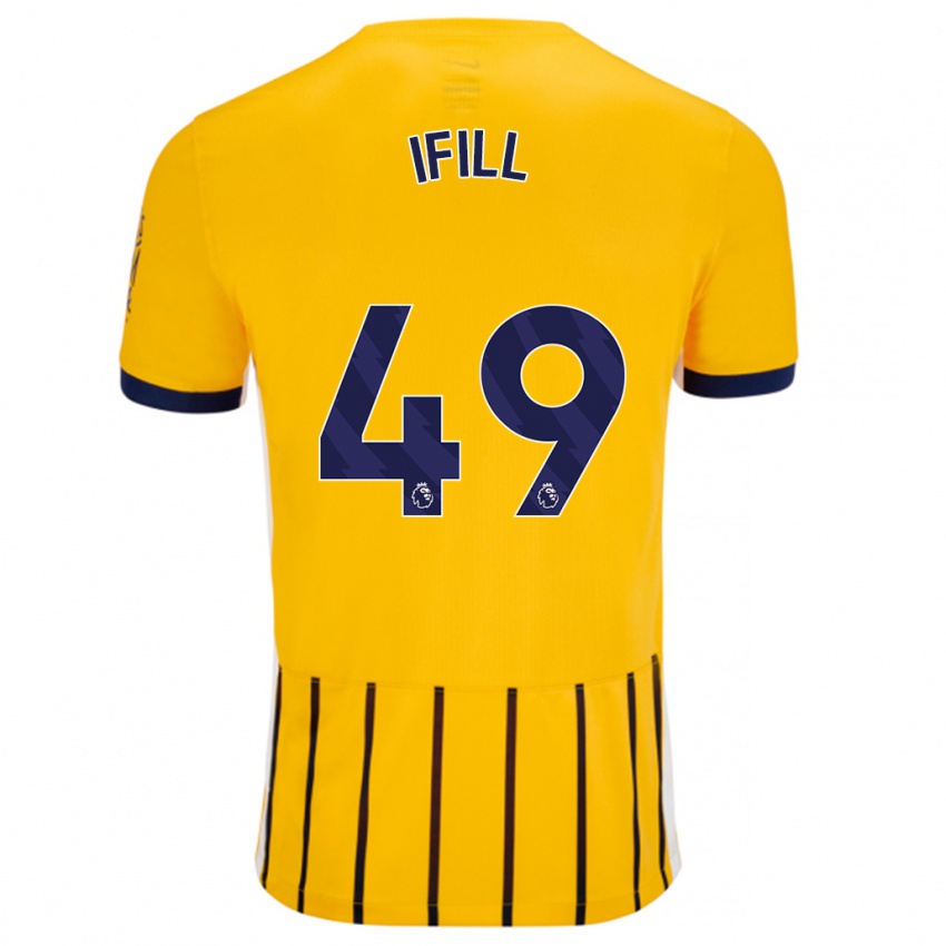 Criança Camisola Marcus Ifill #49 Azuis Dourados Alternativa 2024/25 Camisa Brasil