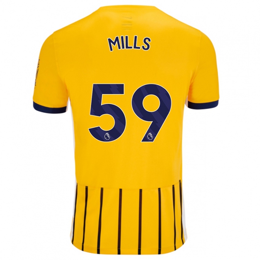 Criança Camisola Harry Mills #59 Azuis Dourados Alternativa 2024/25 Camisa Brasil