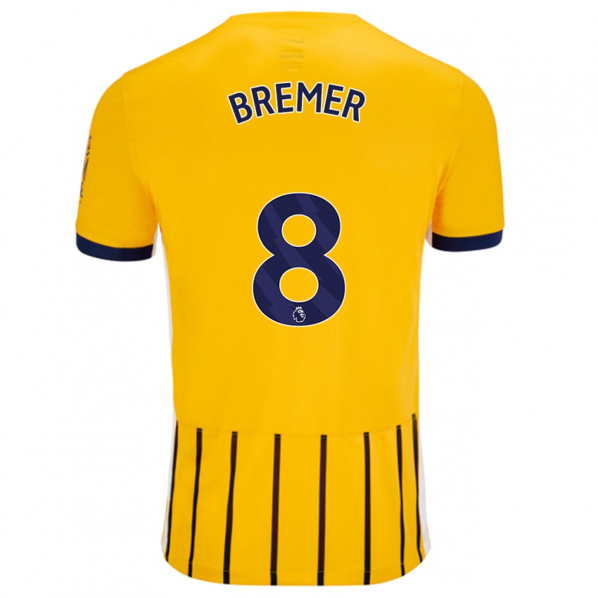 Criança Camisola Pauline Bremer #8 Azuis Dourados Alternativa 2024/25 Camisa Brasil