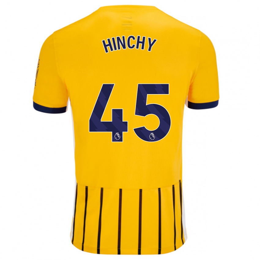 Criança Camisola Jack Hinchy #45 Azuis Dourados Alternativa 2024/25 Camisa Brasil