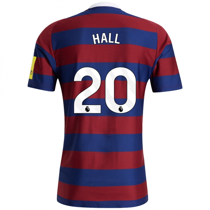 Criança Camisola Lewis Hall #20 Bordeaux Azul Marinho Alternativa 2024/25 Camisa Brasil