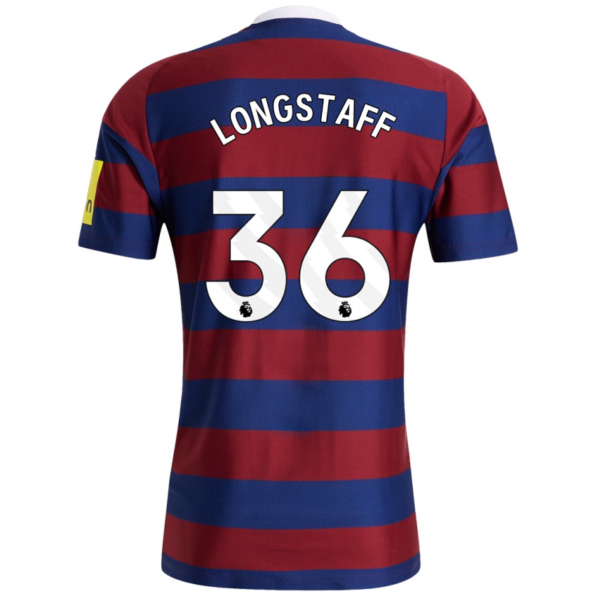 Criança Camisola Sean Longstaff #36 Bordeaux Azul Marinho Alternativa 2024/25 Camisa Brasil