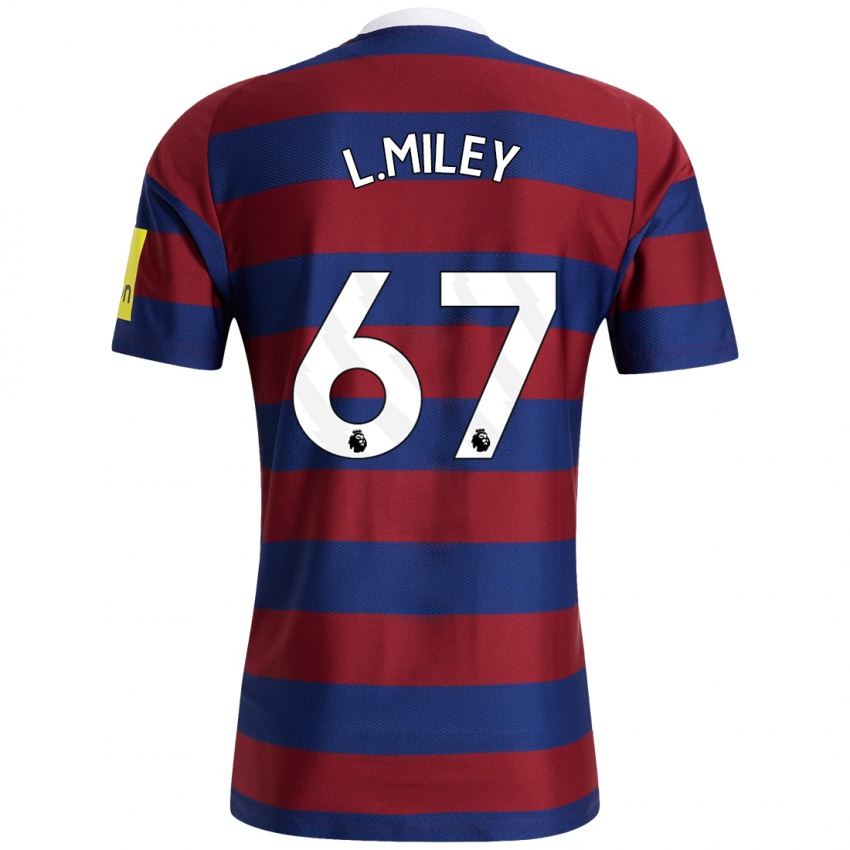 Criança Camisola Lewis Miley #67 Bordeaux Azul Marinho Alternativa 2024/25 Camisa Brasil