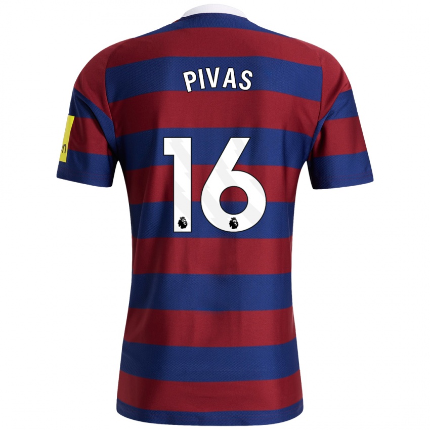 Criança Camisola Miodrag Pivas #16 Bordeaux Azul Marinho Alternativa 2024/25 Camisa Brasil