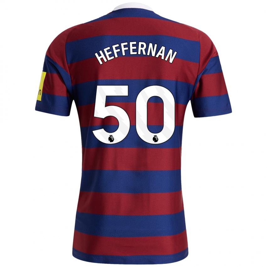 Criança Camisola Cathal Heffernan #50 Bordeaux Azul Marinho Alternativa 2024/25 Camisa Brasil